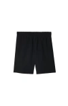 Burberry Ekd-embroidered Cotton Track Shorts In Black