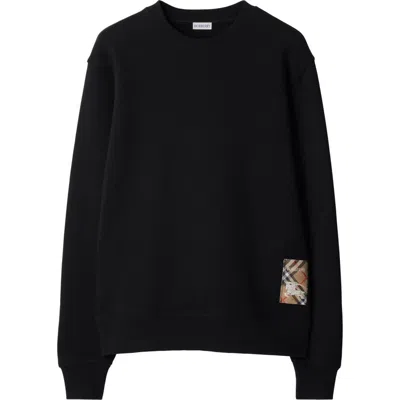 BURBERRY BURBERRY CHECK LABEL COTTON SWEATSHIRT
