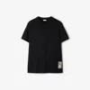 Burberry Mens Black Logo-patch Regular-fit Cotton-jersey T-shirt In Black