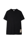 Burberry Mens Black Logo-patch Regular-fit Cotton-jersey T-shirt In Black