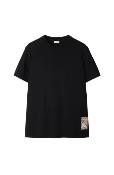 BURBERRY BURBERRY CHECK LABEL COTTON T-SHIRT
