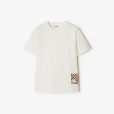 BURBERRY BURBERRY CHECK LABEL COTTON T-SHIRT