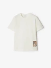Burberry Cotton Check Label T-shirt In Chalk