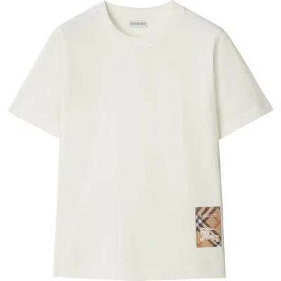 BURBERRY BURBERRY CHECK LABEL COTTON T-SHIRT