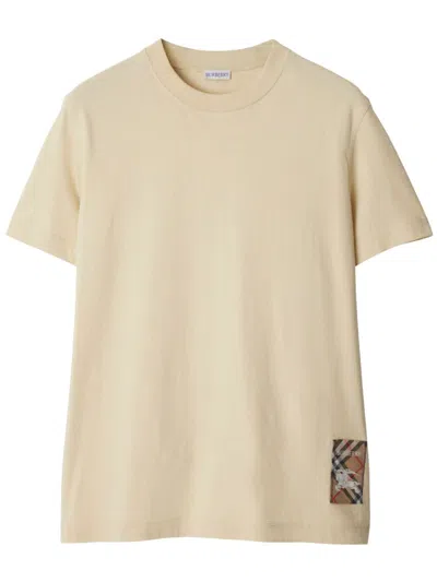 BURBERRY CHECK LABEL COTTON T-SHIRT