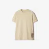 Burberry Beige Cotton T-shirt In Nutmeg