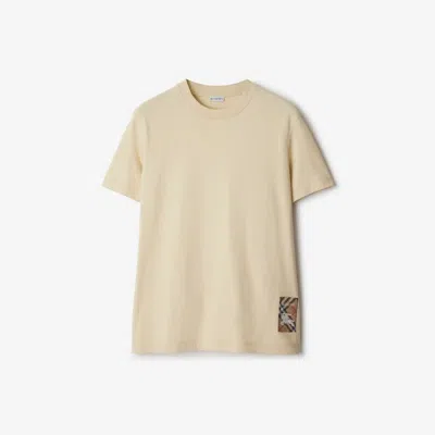 BURBERRY BURBERRY CHECK LABEL COTTON T-SHIRT