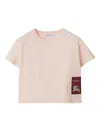 Burberry Girl's Racheal Ekd Label Short-sleeve T-shirt In Rosa