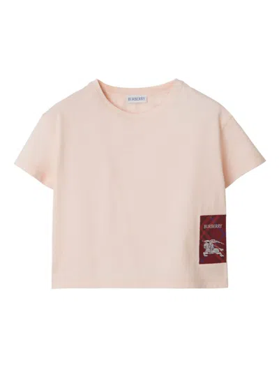 BURBERRY CHECK LABEL COTTON T-SHIRT