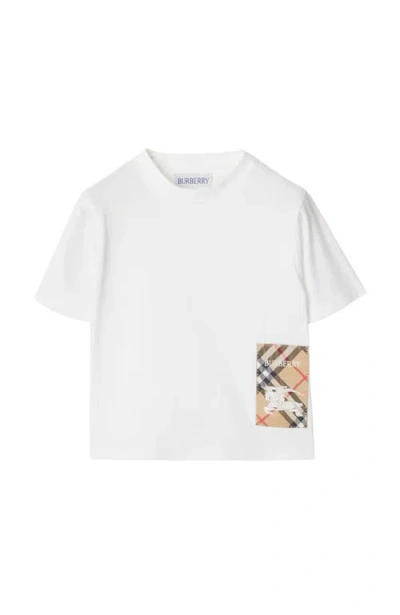 BURBERRY BURBERRY CHECK LABEL COTTON T-SHIRT