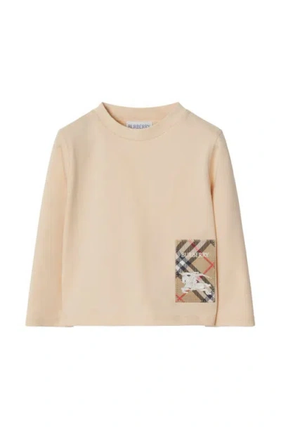 Burberry Check Label Cotton Top In Calico