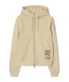 Burberry Drawstring Hood Jersey Texture Hoodie In Nude