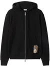 Burberry Classic Zip-up Black Sweatshirt With Pocket Design In 黑色