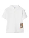 Burberry Check Label Polo Shirt In White