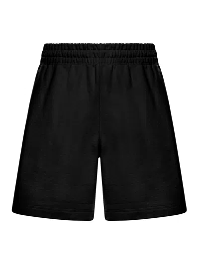 Burberry Check Label Sports Shorts In Black