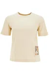 Burberry Beige T-shirt With Logo Application On The Front In Cotton Woman