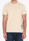 Burberry Short-sleeved T-shirt With Subtle Logo Patch In Beige