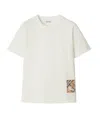 Burberry Cotton T-shirt With Check Application In White