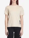 Burberry Beige T-shirt With Logo Application On The Front In Cotton Woman In Beige