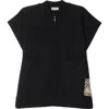 Burberry Childrens Check Label Wool Blend Cape In Black