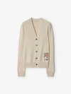 Burberry Wool Logo-label Cardigan In Nutmeg