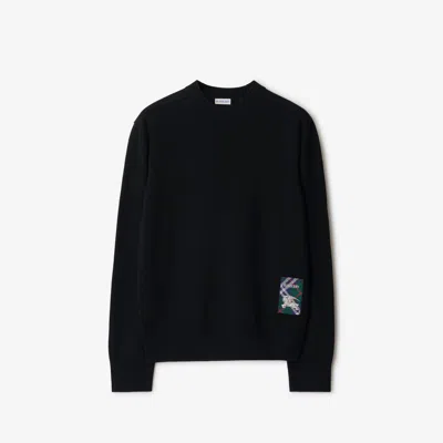 BURBERRY BURBERRY CHECK LABEL WOOL SWEATER