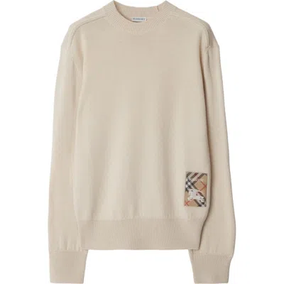 BURBERRY BURBERRY CHECK LABEL WOOL SWEATER