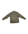Burberry Check Lapel Shirt Jacket In Brown