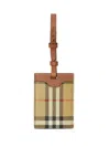 Burberry Check Leather Luggage Tag Accessories