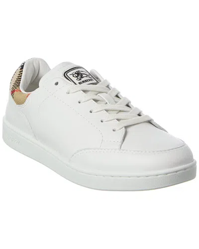 Burberry Low Top Sneakers Contrast Heel Detail Rubber Sole In Multi