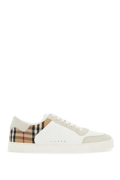 BURBERRY BURBERRY CHECK LEATHER SNEAKERS