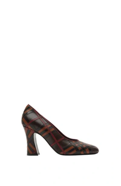 BURBERRY BURBERRY CHECK LEATHER TRINKET PUMPS