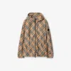 Burberry Check Ekd Embroidered Hooded Windbreaker Jacket