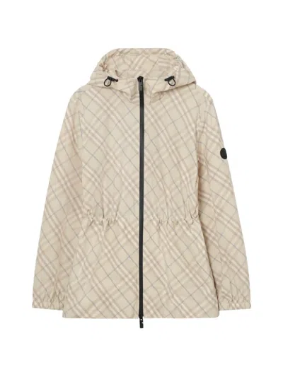 Burberry Check Lightweight Jacket In Neutral