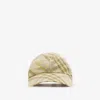 Burberry Check Linen Baseball Cap In Wheat