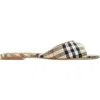 Burberry Mews Check Slides In Sand