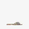 Burberry Mews Check Slides In Sand