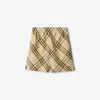 Burberry Drawstring Casual Shorts In Wheat