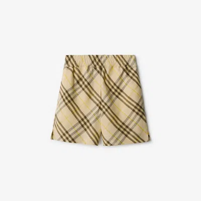 BURBERRY BURBERRY CHECK LINEN SHORTS
