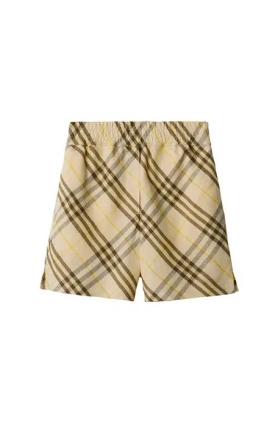 BURBERRY BURBERRY CHECK LINEN SHORTS