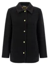 Burberry Wool Overshirt In Black
