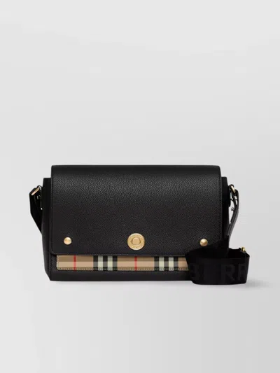Burberry Check Lining Shoulder Bag With Adjustable Strap