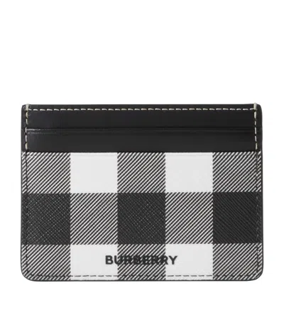 Burberry Check Logo Card Holder In Brown