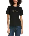 Burberry Check Cursive Logo Cotton T-shirt Clothing In Black