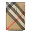 Burberry Check Magnetic Card Case In Multi