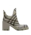 Burberry Marsh 65mm Checked Boots In Grey