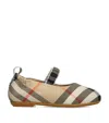 Burberry Beige Comb Kids' Chaterley Check-pattern Woven Ballet Flats Eur 25 /7.5 Uk