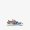 Burberry Multicolor Mesh And Suede Matrix Sneakers In Multi