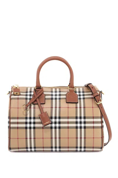Burberry 'check Media Bowling Bag'