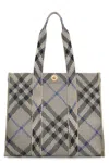 Burberry Check Media Canvas Tote Bag